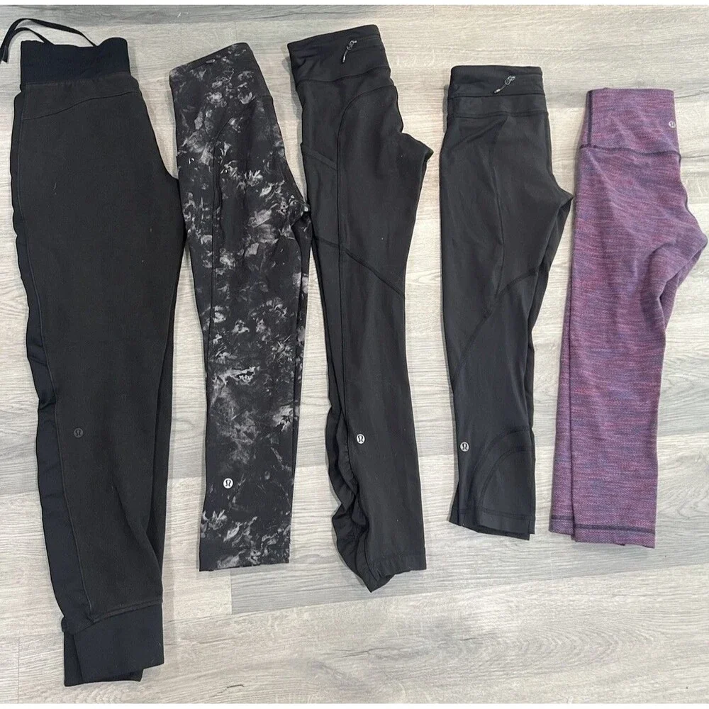 Lot of 5 Bundle Lululemon Variety Leggings Yoga Gym Size 2